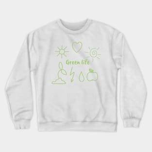 Environmental elements design. Line art Crewneck Sweatshirt